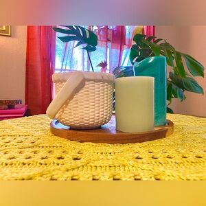 Vintage Nantucket style white glass basket🧺